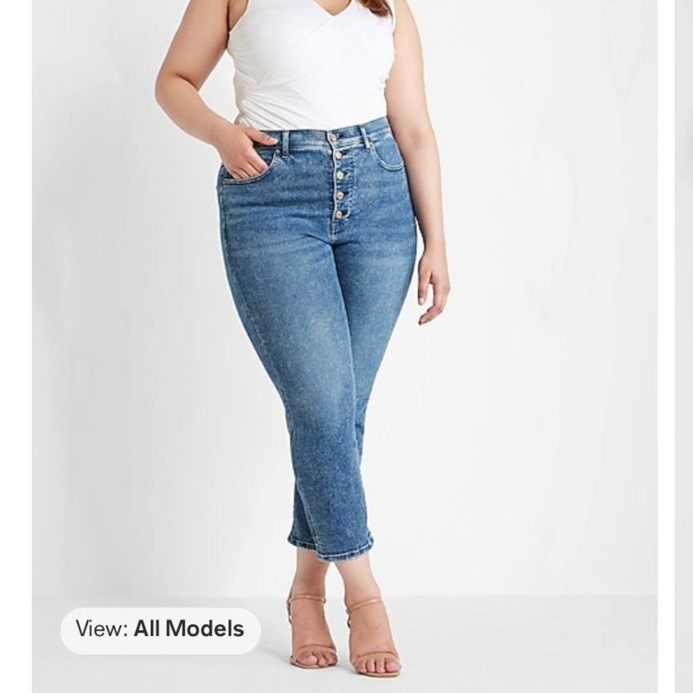 Express high waisted mom jeans